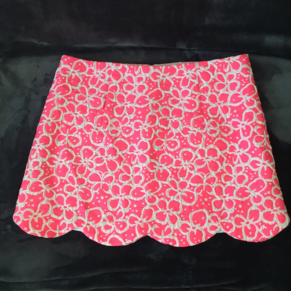 Lilly Pulitzer Scalloped Tate Skirt Fiesta Pink